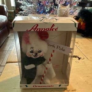 Annalee Festive White and Green Ornament